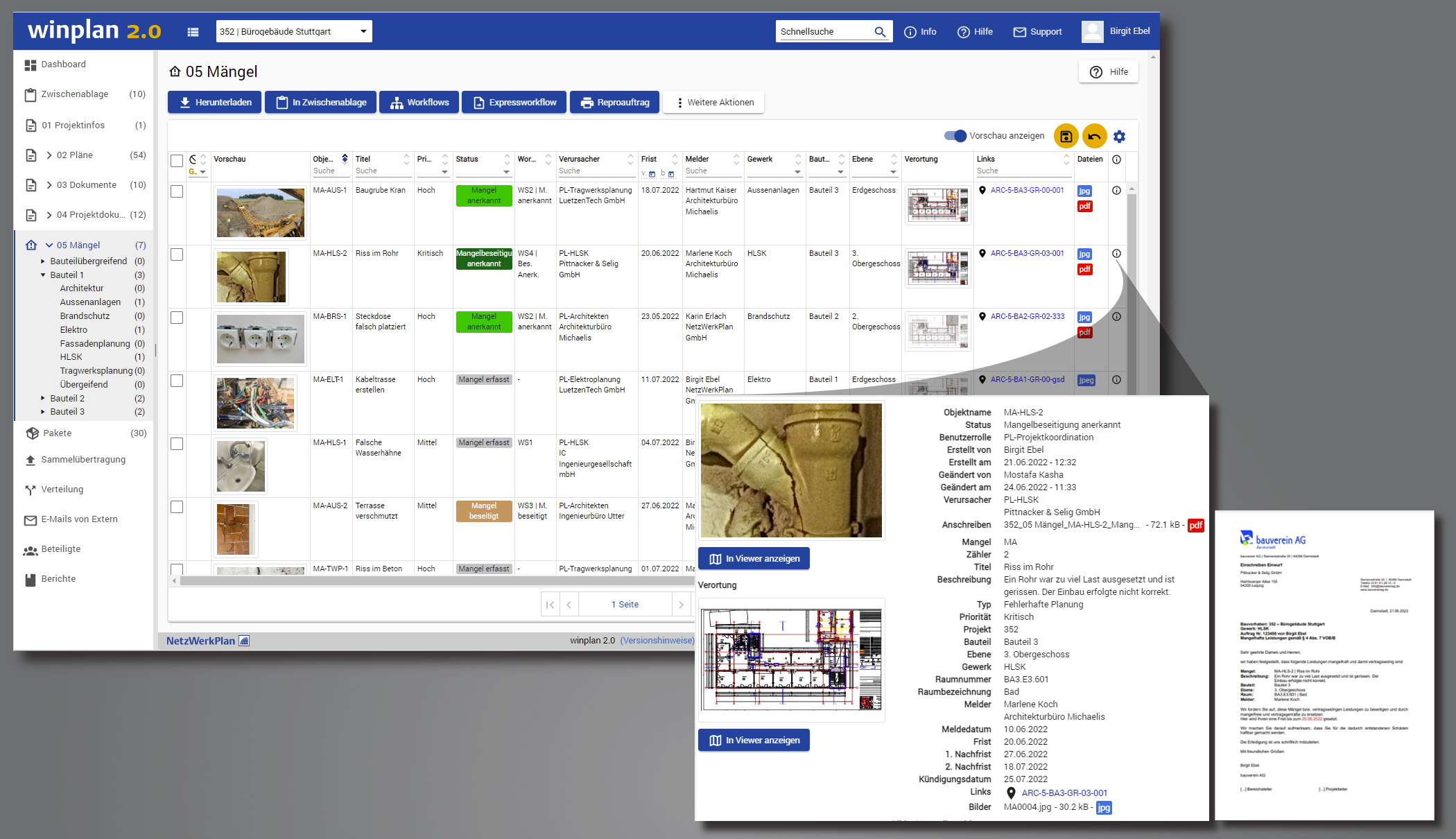 Screenshot Lückenlose Und Strukturierte Dokumentation