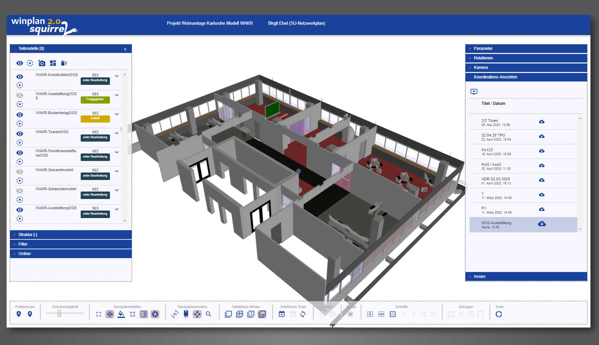 Screenshot BIM Planung Koordinieren