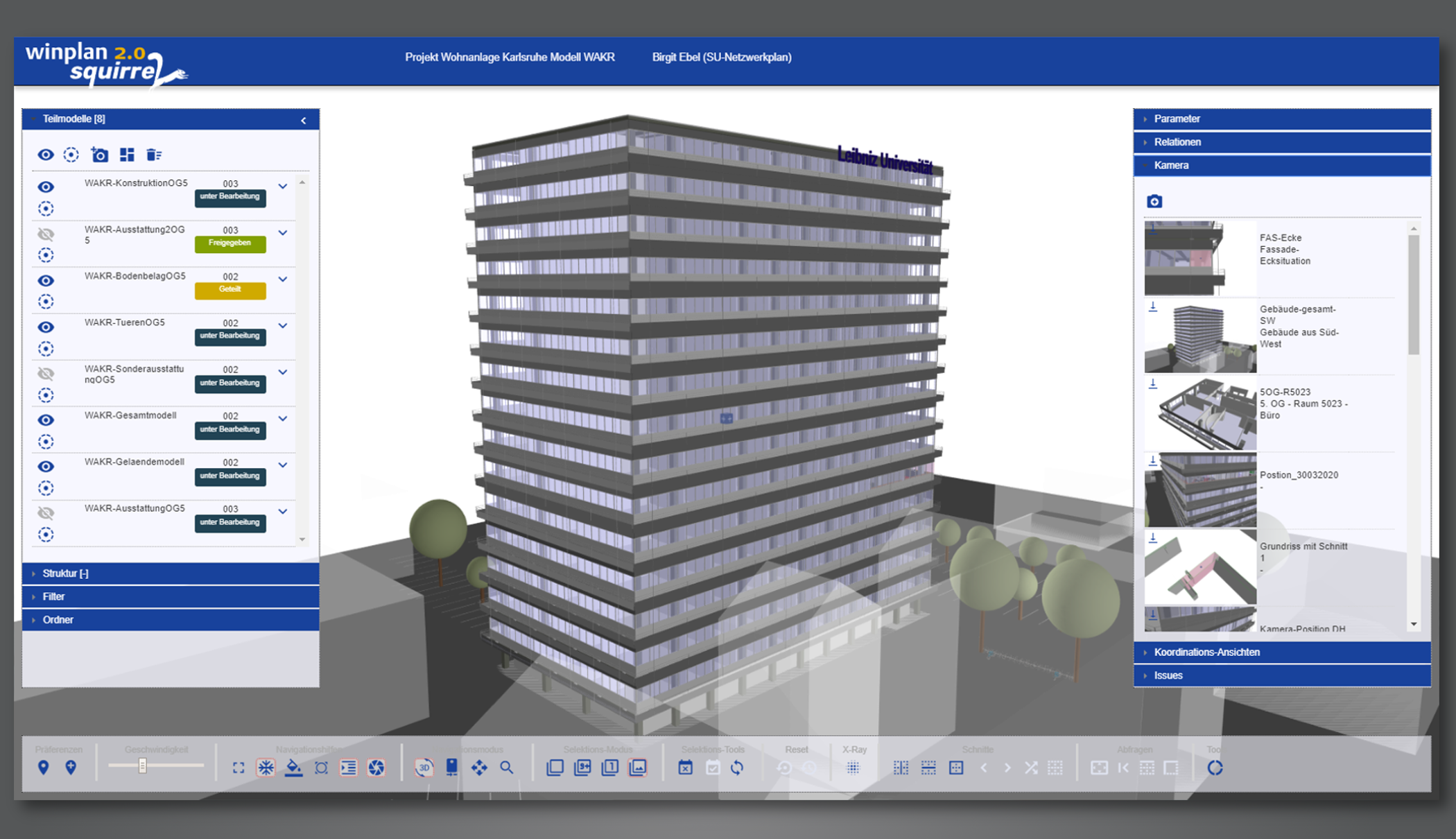 Screenshot BIM Projekt als Einheit